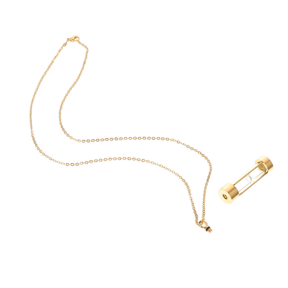 Daily Wear Pet Cinerary Necklace Golden 1set 12.4x0.4x0.4in