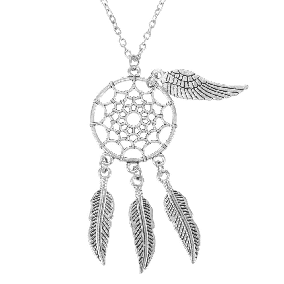 1set Dreamcatcher Necklace In Shape For Engagement Present