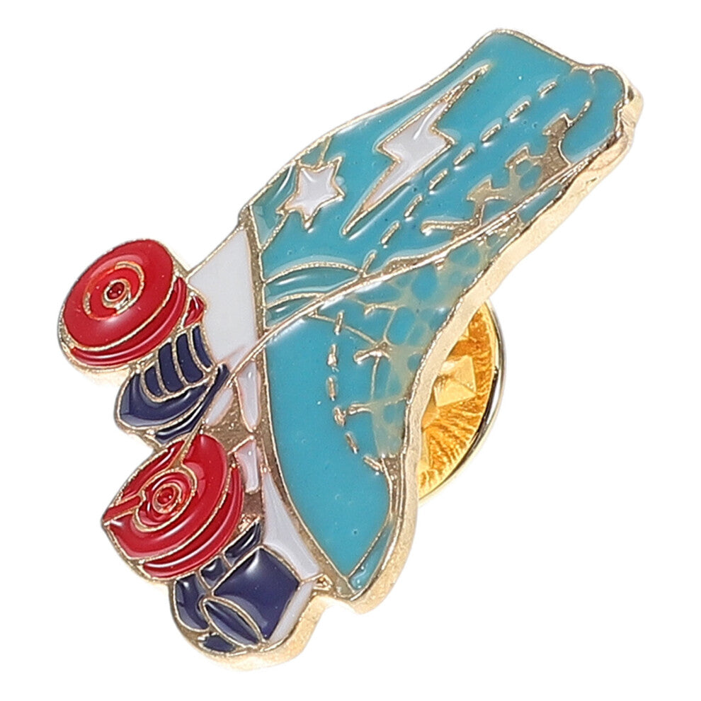 Cardigan Roller Skates Lapel Clips Brooch Man Miss
