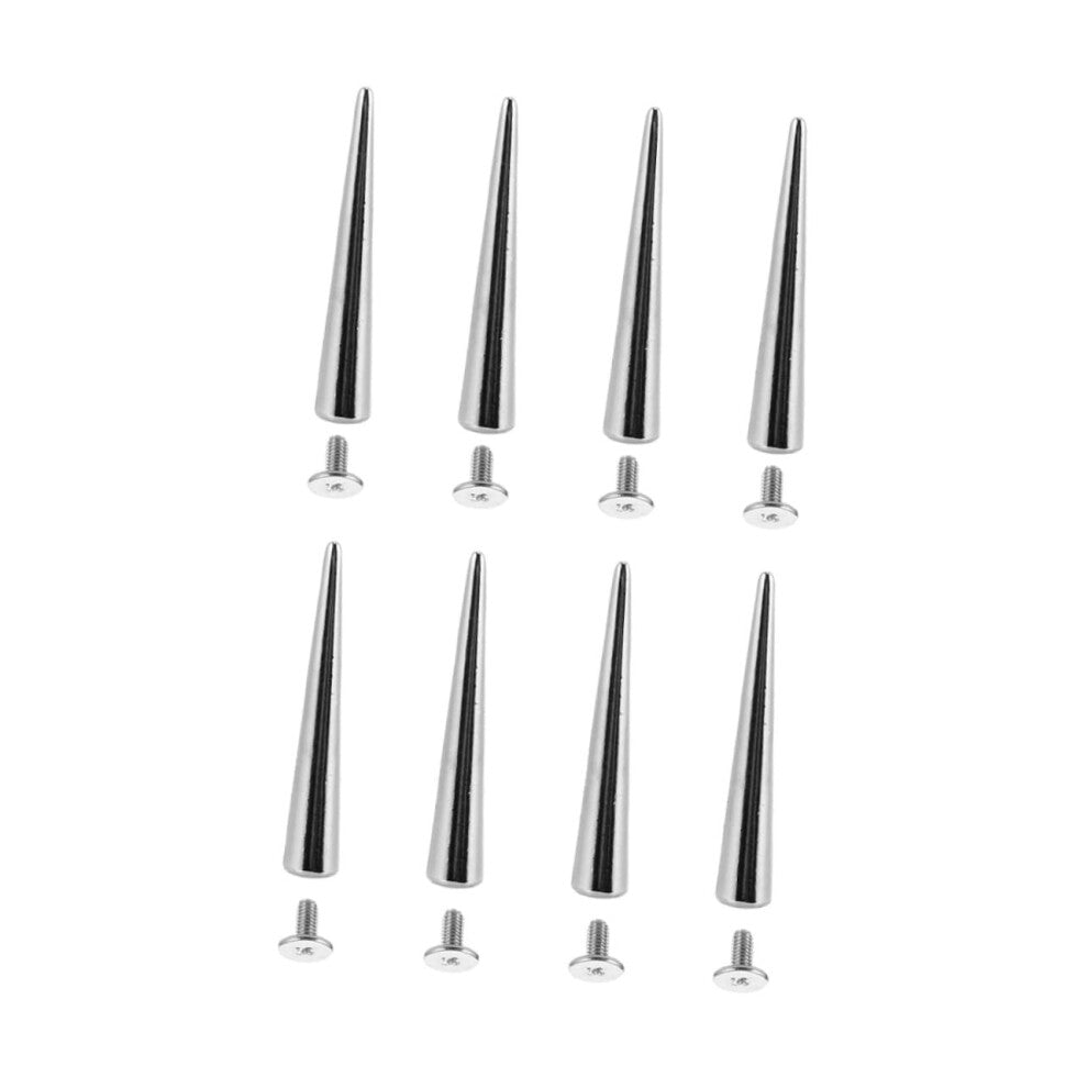 8 Pieces Punk Spike Metal Nail Accessories for DIY Necklace Bag Shoe Jacket Decorations, Silver Color, 1 Inch Size
