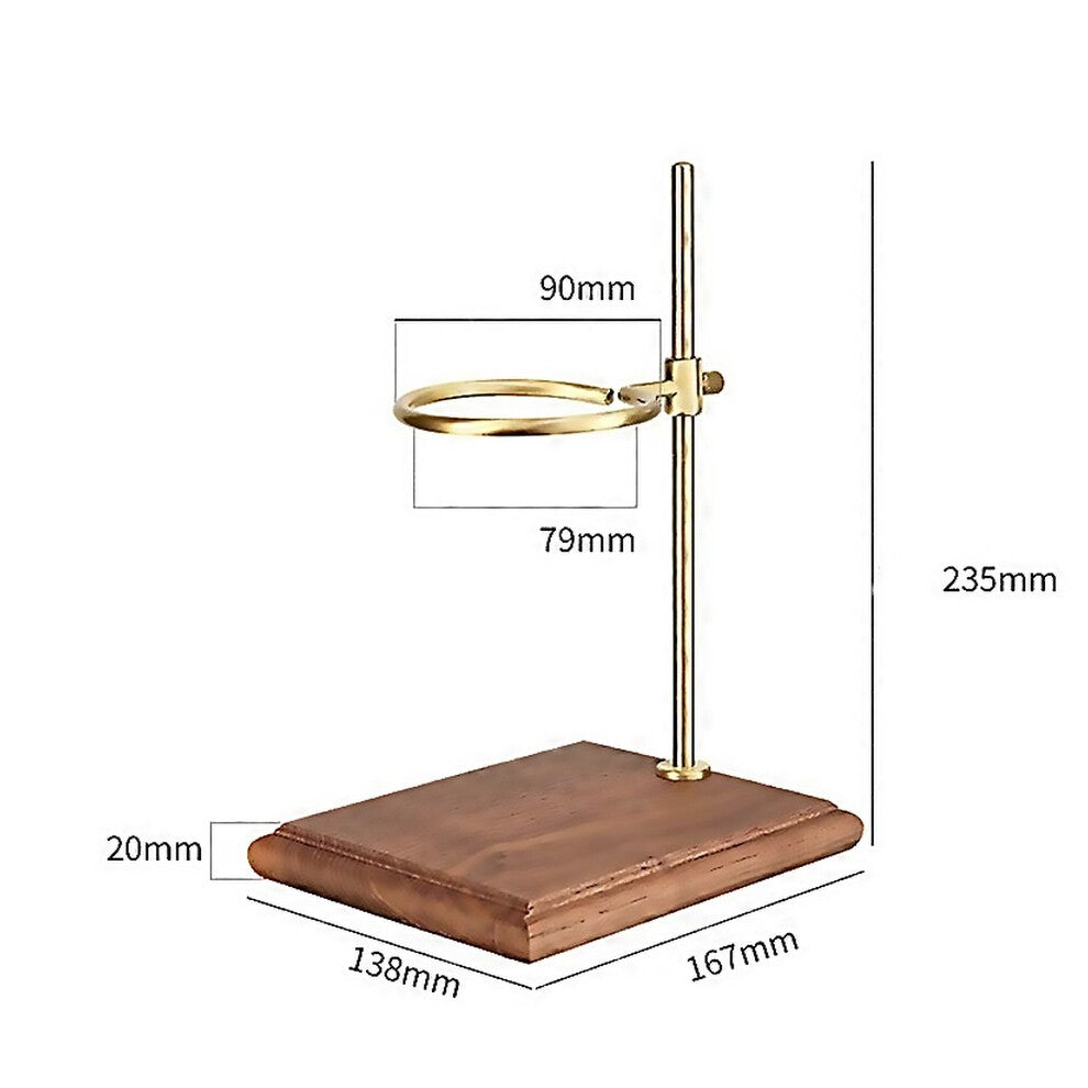 For Pour Over Coffee Maker Stand With Wood Base Adjustable Height Rack Dripper Filter Holder For