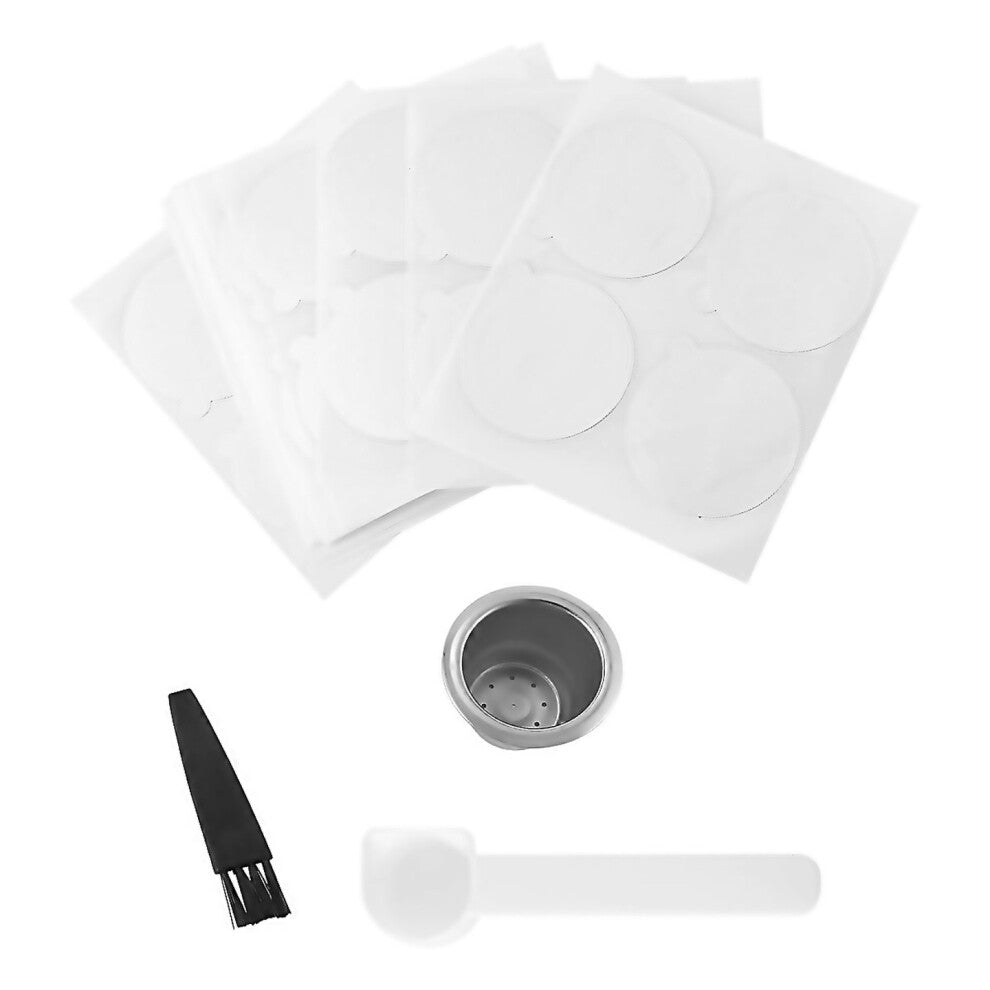 For 1 Pods 100 Seals Stainless Steel Refillable Coffee Capsule Reusable For Machine Espresso Coffee