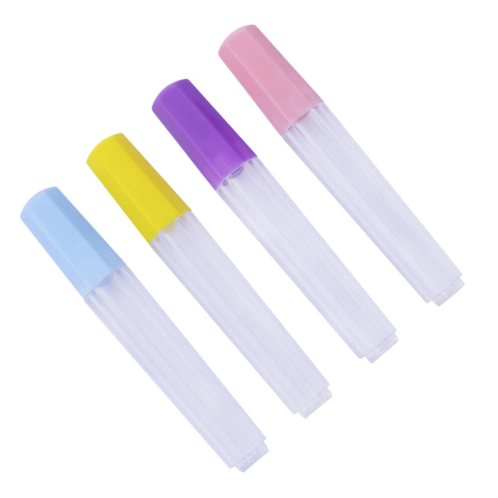 Large Needle Holder Storage Bottle with 4 Sealed Tubes, 10 cm PP Plastic for Beads, Jewelry, and Medications