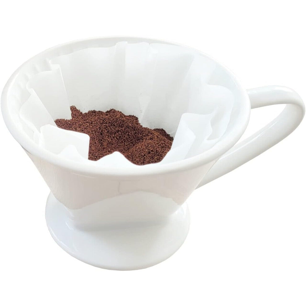 Coffee Filter Ceramic Permanent Filter Size 1.2 Reusable Design 765g Weight Compatible with Filter Bags One Hole