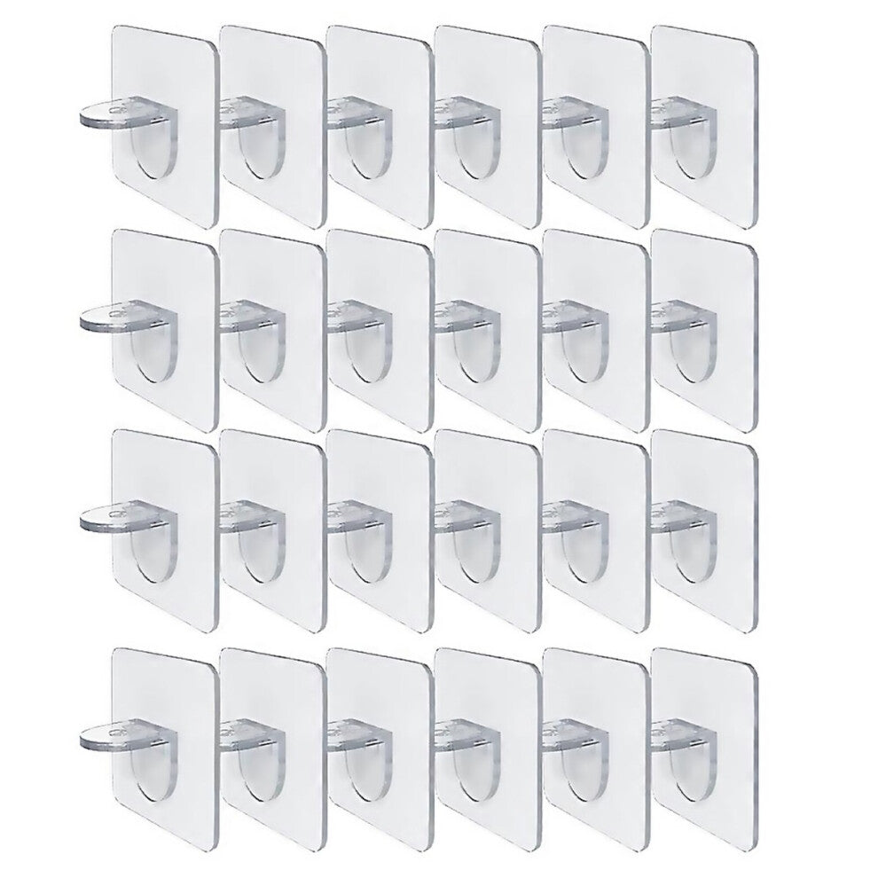For 24pcs Punch Free Shelf Support Pegself Adhesive Shelves Clips For Kitchen Cabinet Closet Bracket