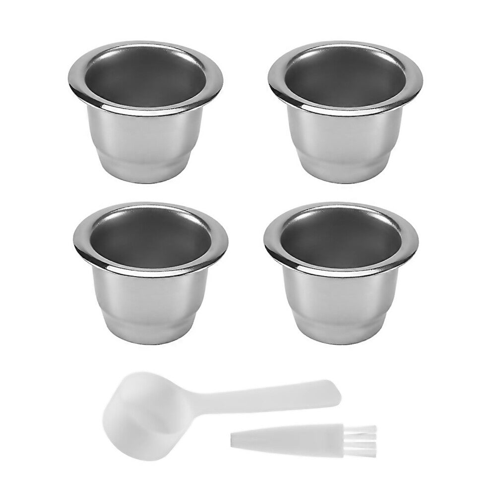 For 4pcs For Nespresso Stainless Steel Refillable Coffee Capsule Coffee Filter Reusable Coffee Pod R
