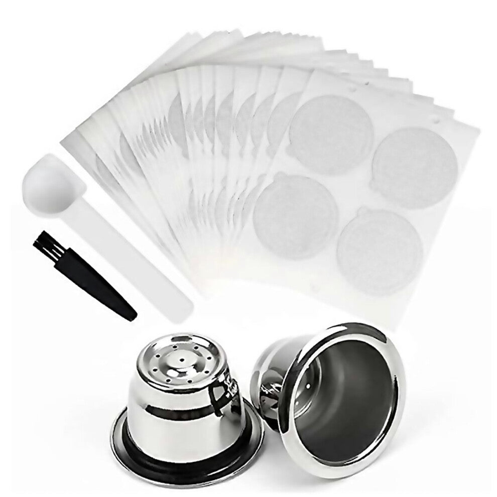 For Reusable Coffee Pods Refillable Coffee Capsules Stainless Steel Reusable Pods With Lids Fit For