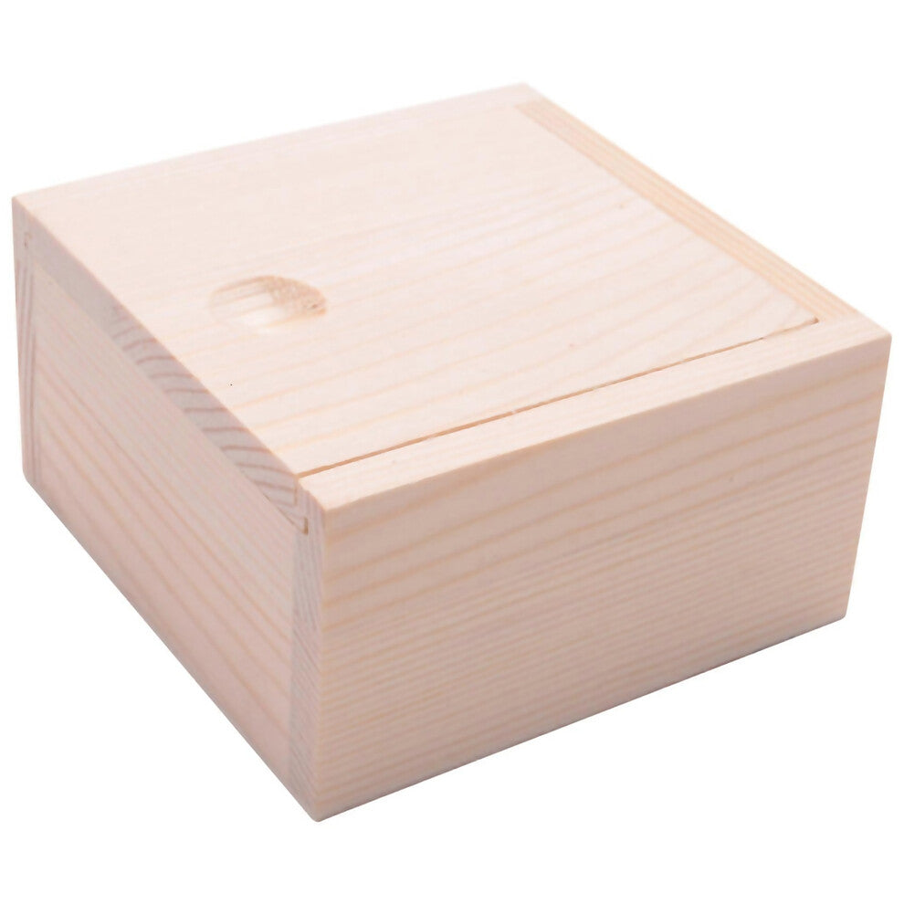 For Small Plain Wooden Storage Box Case For Jewellery Small Gadgets Gift Wood Color