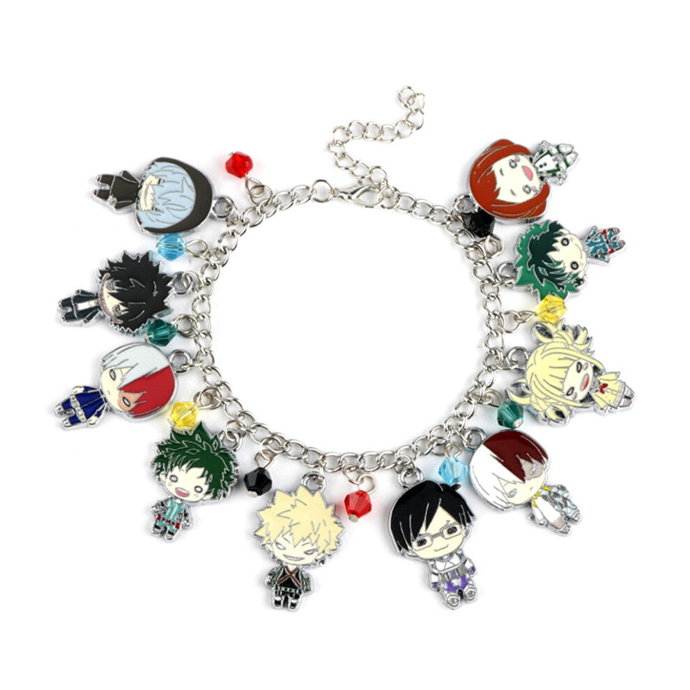 Academia My Hero Charm Bracelet Character Pendant Cartoon Gifts Jewellery Girls