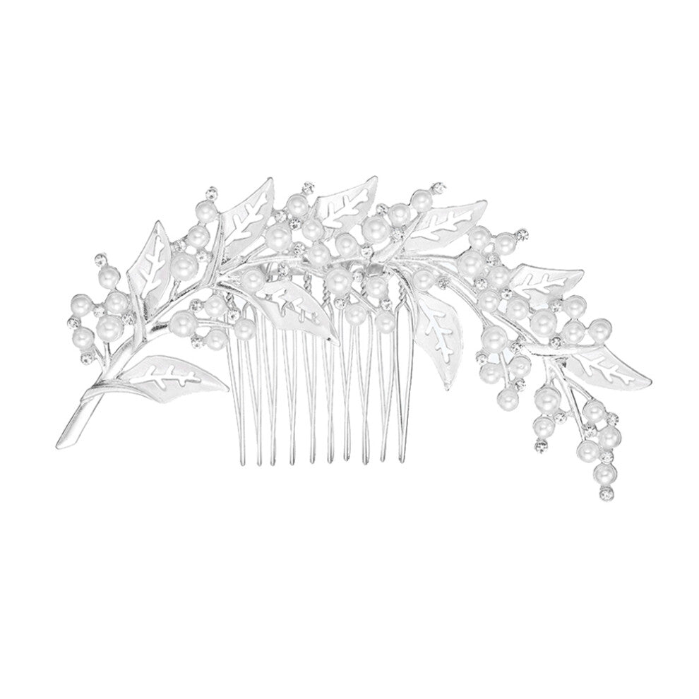 1set Crystal Hair Accessories Shape Hair Comb For Flower Girls