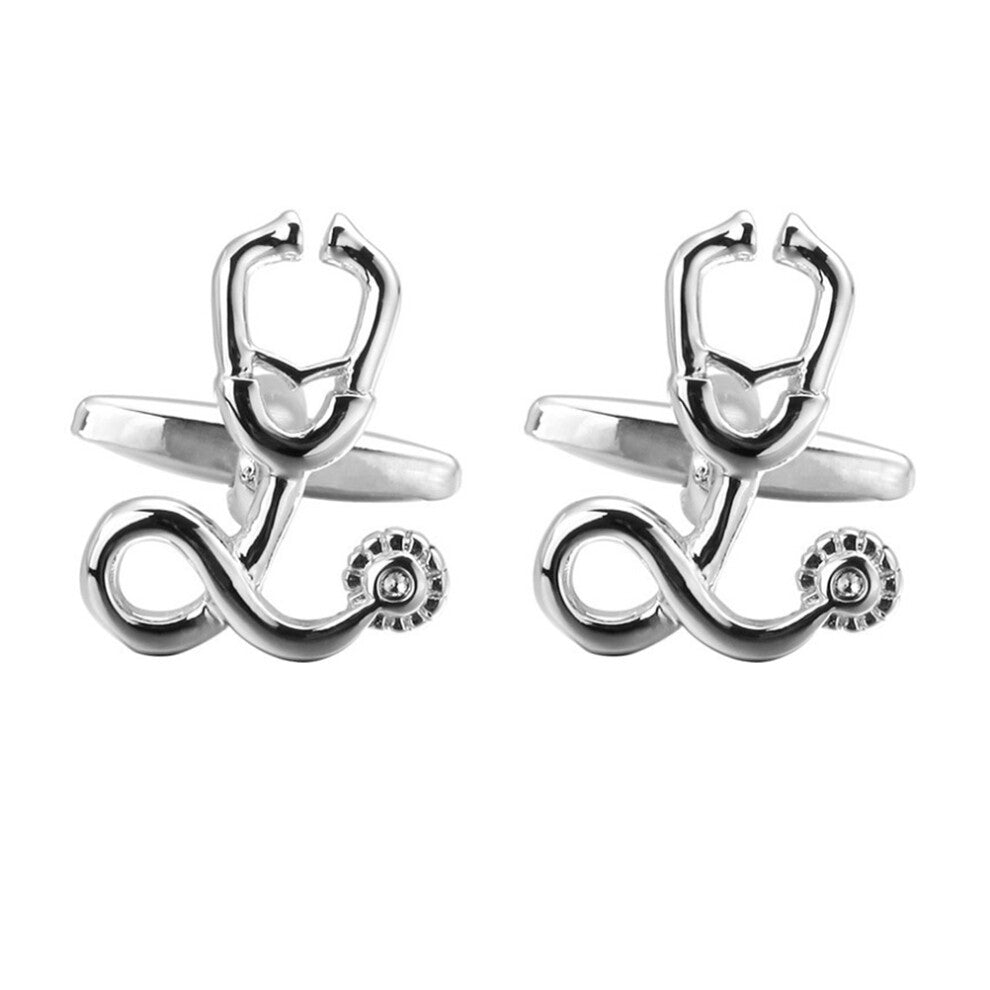 1 Pair Sleeve Nail Silver Cufflink Business Cufflink