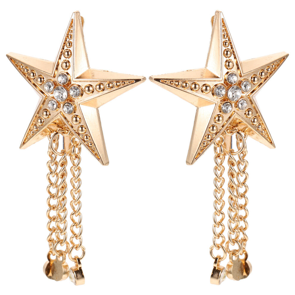 2 Pcs Rhinestone Tassel Accessories Pendant Woman's