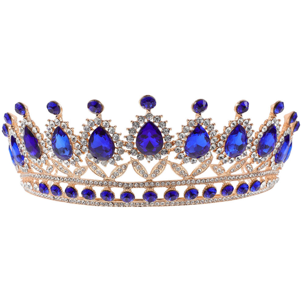 Mlins  Crowns For Women's Wedding Accessories Birthday Bride Miss Blue