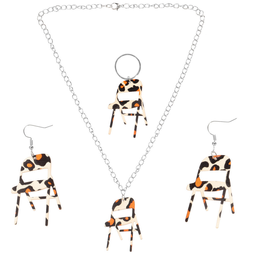 Folding Chair Keychain Metal 1set 19.7x2x0.1in