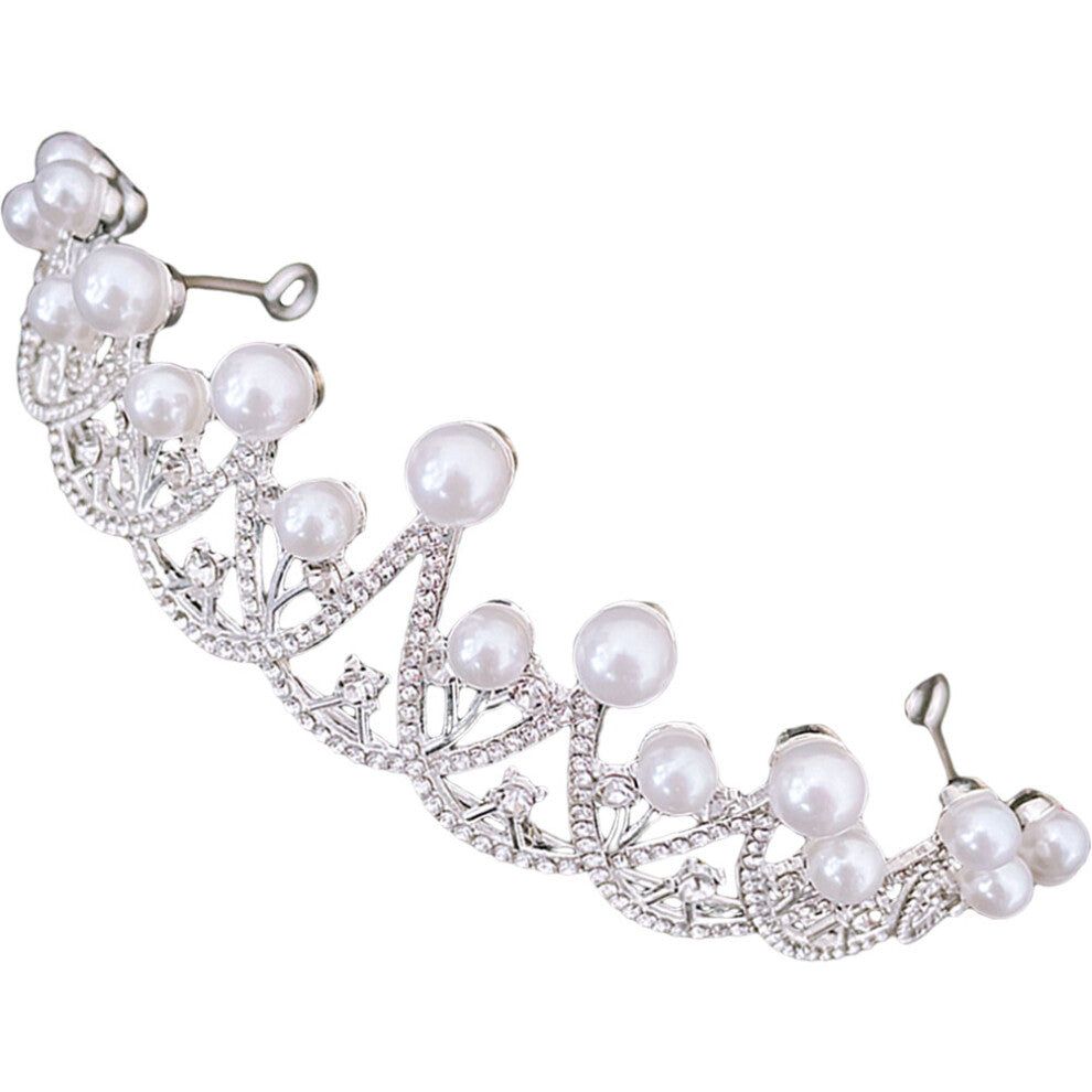Pearl Crown Hair Ornament Accessories Vintage Bride