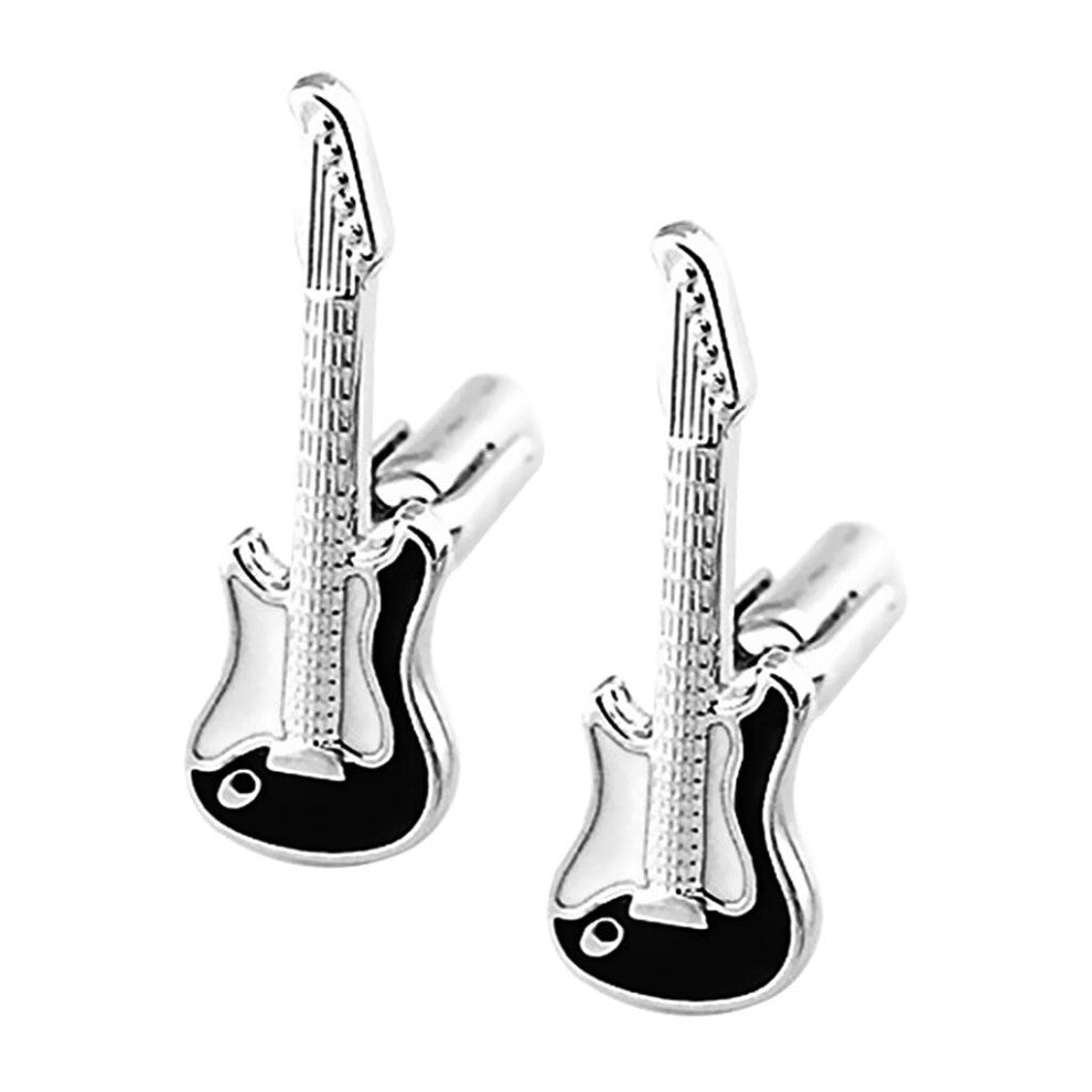 Vintage Guitar Cufflinks for Mens Shirt Buness Wedding Party Festival