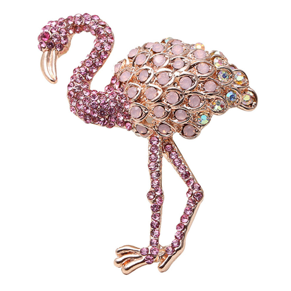 1pcs Pink Flamingo Brooch For Women's Accessories