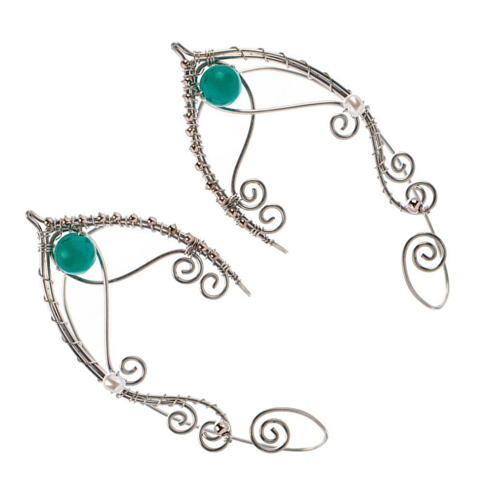 Fairy Jewelry Earring Cuffs For Women's Pearl Silver Gold Miss