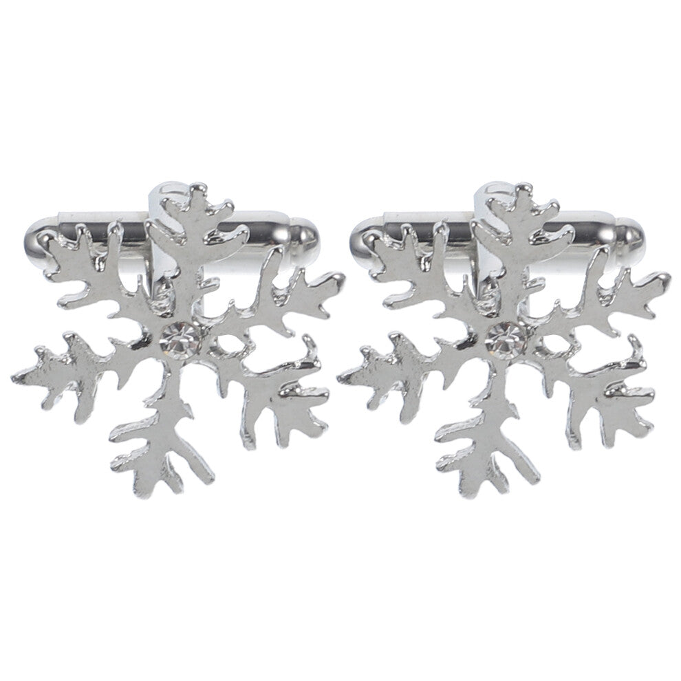 Snowflake Design Copper Cufflinks Buttons Suit Shirt Jewelry