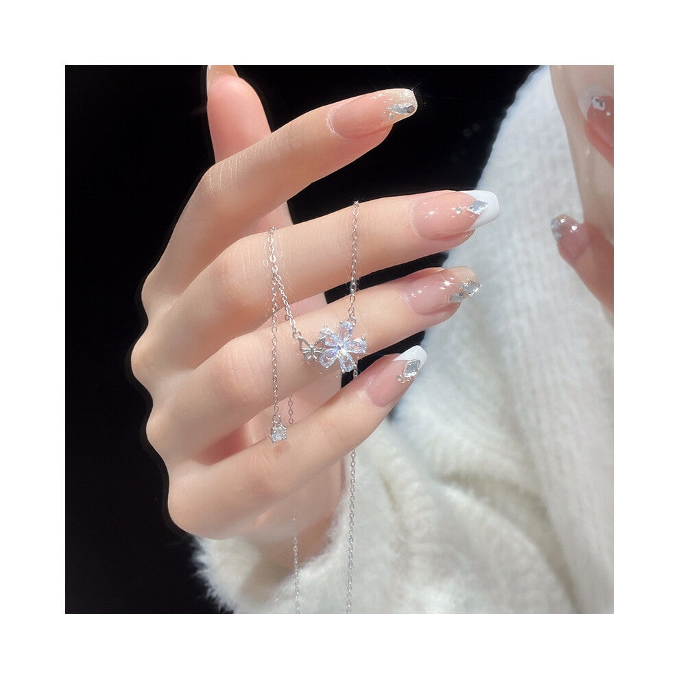 (TXL306) A fashionable and high-end necklace with an ins design for women, sweet and versatile collarbone chain