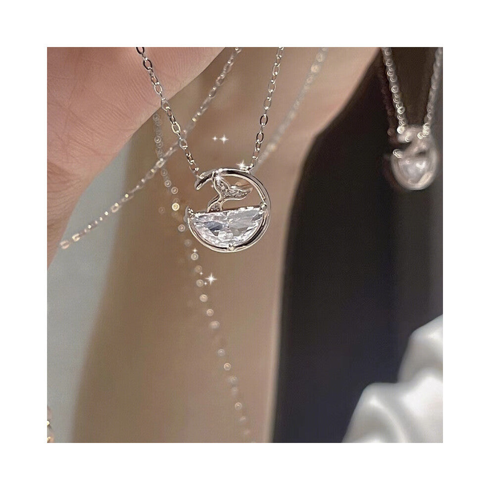 (TXL365) A fashionable and high-end necklace with an ins design for women, sweet and versatile collarbone chain