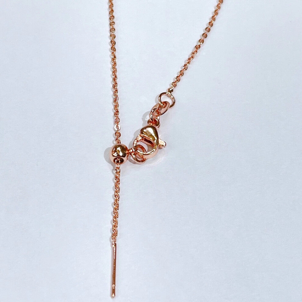 (O-shaped chain rose gold, The collarbone chain is 45cm long and electroplated with color-preserving gold) 18k gold-plated color-preserving needle uni