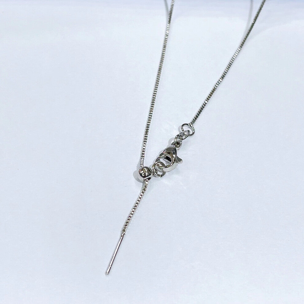 (The box chain is white and gold, The collarbone chain is 45cm long and made of real gold with electroplating) 18k gold-plated color-preserving needle
