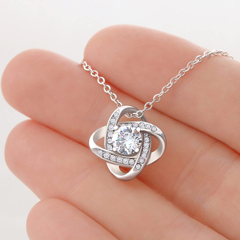 (Four-leaf clover (white gold)) Diamond-encrusted heart-shaped necklace, fashionable heart-shaped collarbone chain