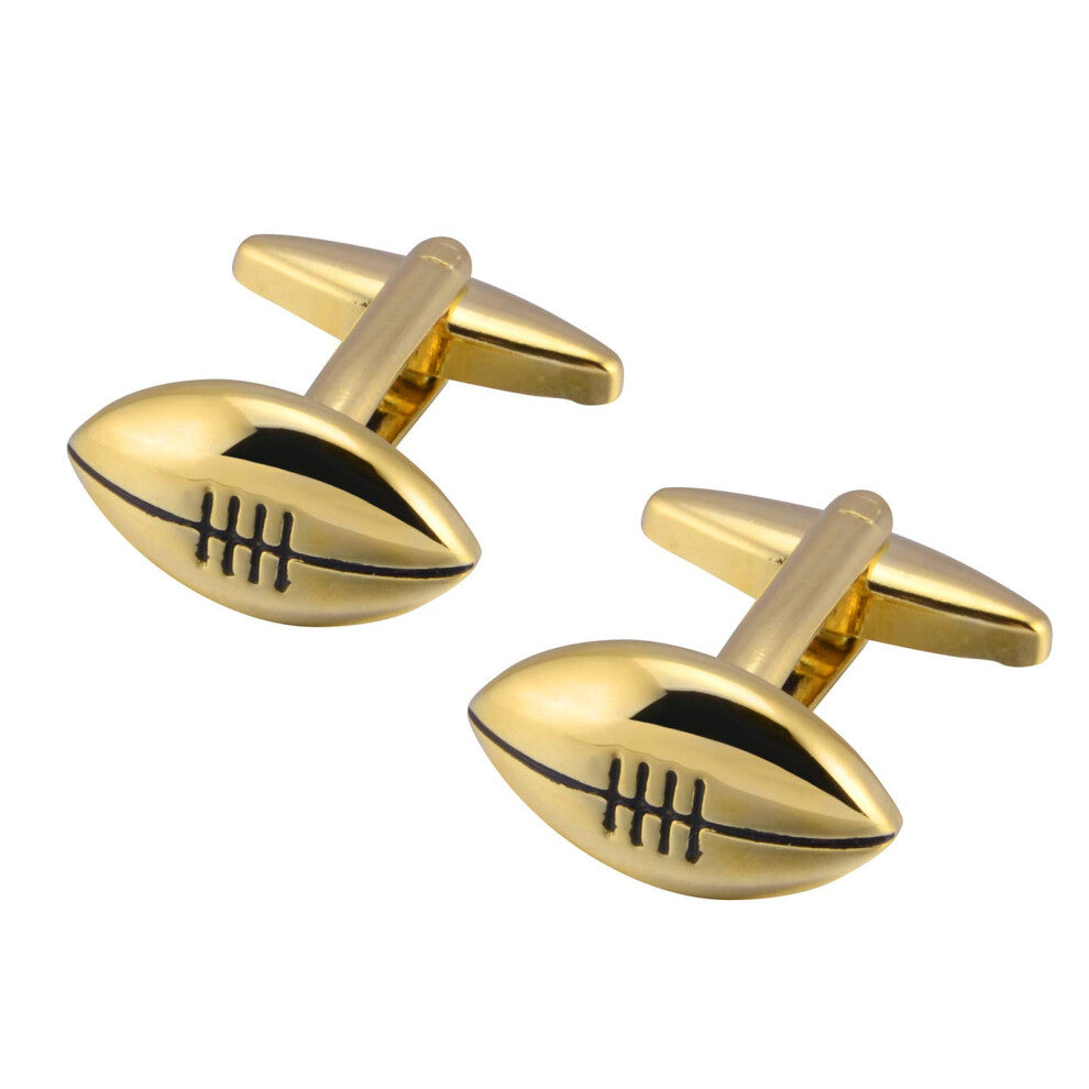 18K Gold French Style Cufflinks for Men, Casual Shirt Sleeve Studs, Elegant Design, Classic Accessories