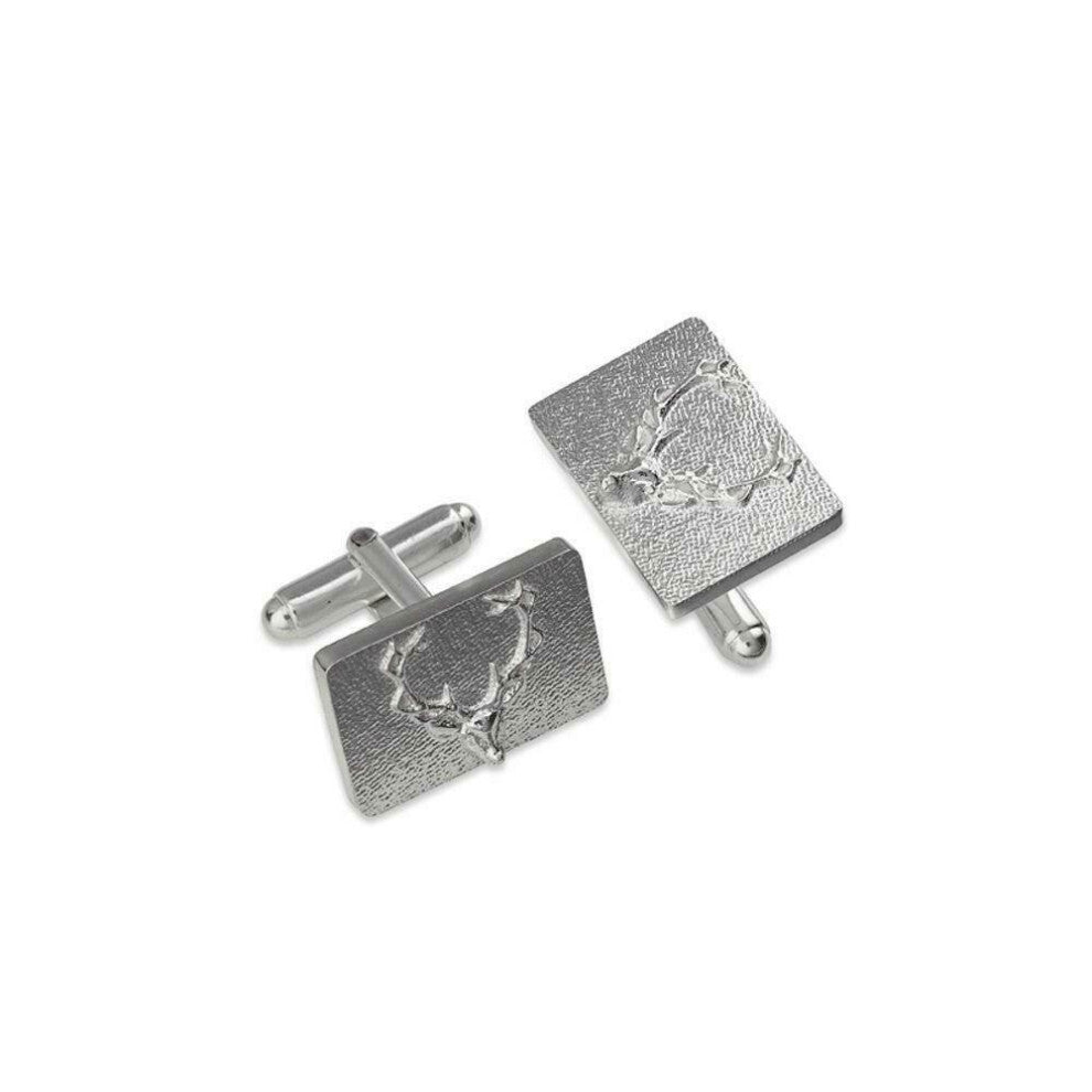 Stunning Scottish Highland Stag Solid Sterling Silver Cufflinks