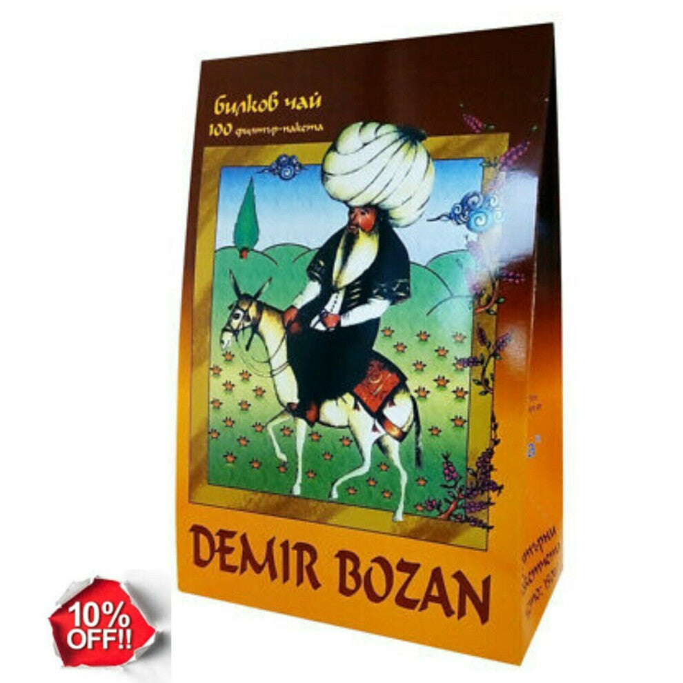 DEMIR BOZAN 100 filter Tea Bags 150 Detox Tea Reduce Cholesterol, Immune Booster