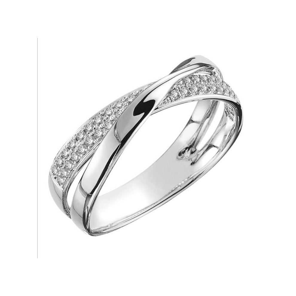 Ring Rings Women's Jewellery Silver Alloy Shiny Wedding Bands Trendy Size 8 Fashion Accessories for Women