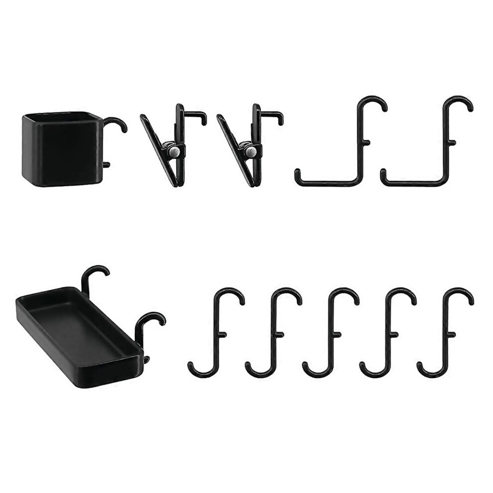 For Miniature Furniture Pegboard Accessories Hook Wall Storage Rack Black