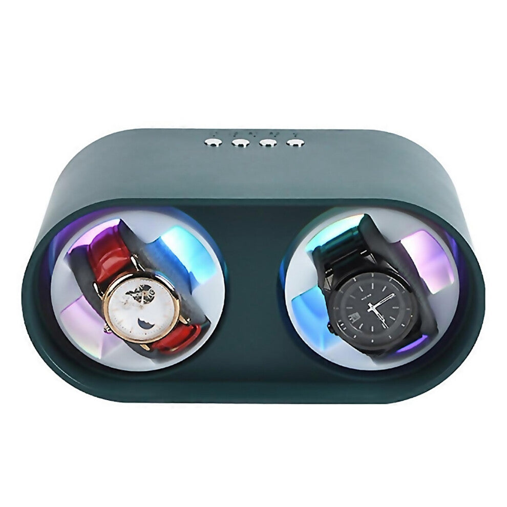 For 2 Slots Watch Winder For Automatic Watches Storage Box Green