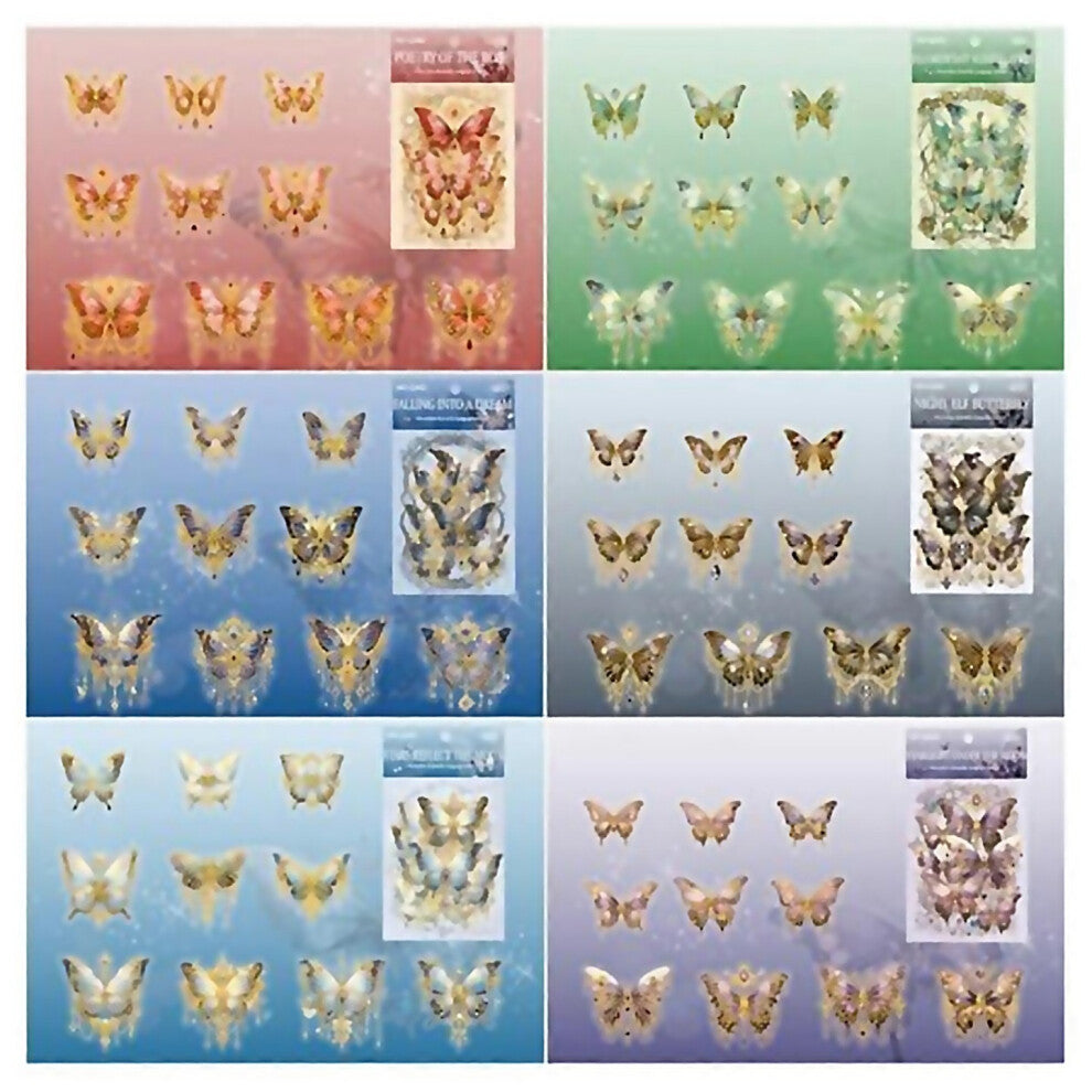 For 120 Pcs Butterfly Pet Stickers Sticker For Scrapbooking Supplies