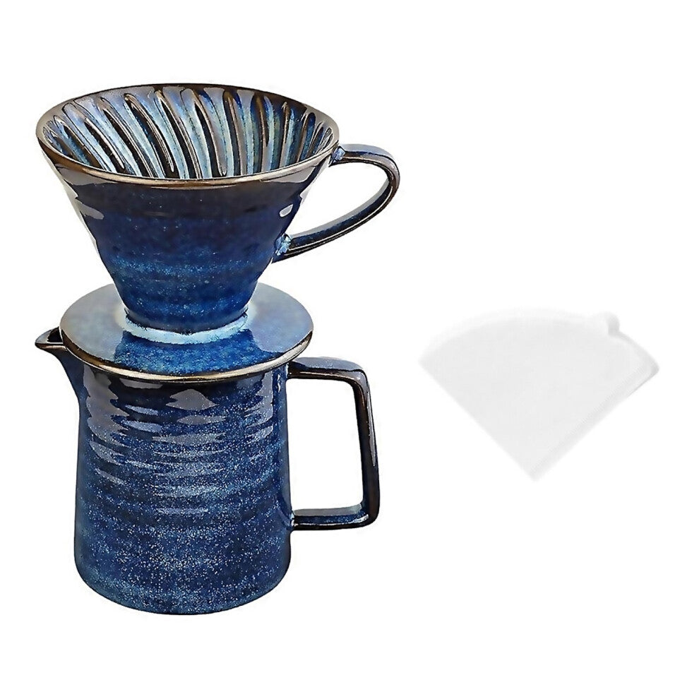 For Pour Over Coffee Makerceramic Coffee Maker With 40 Pcs Paper Filter