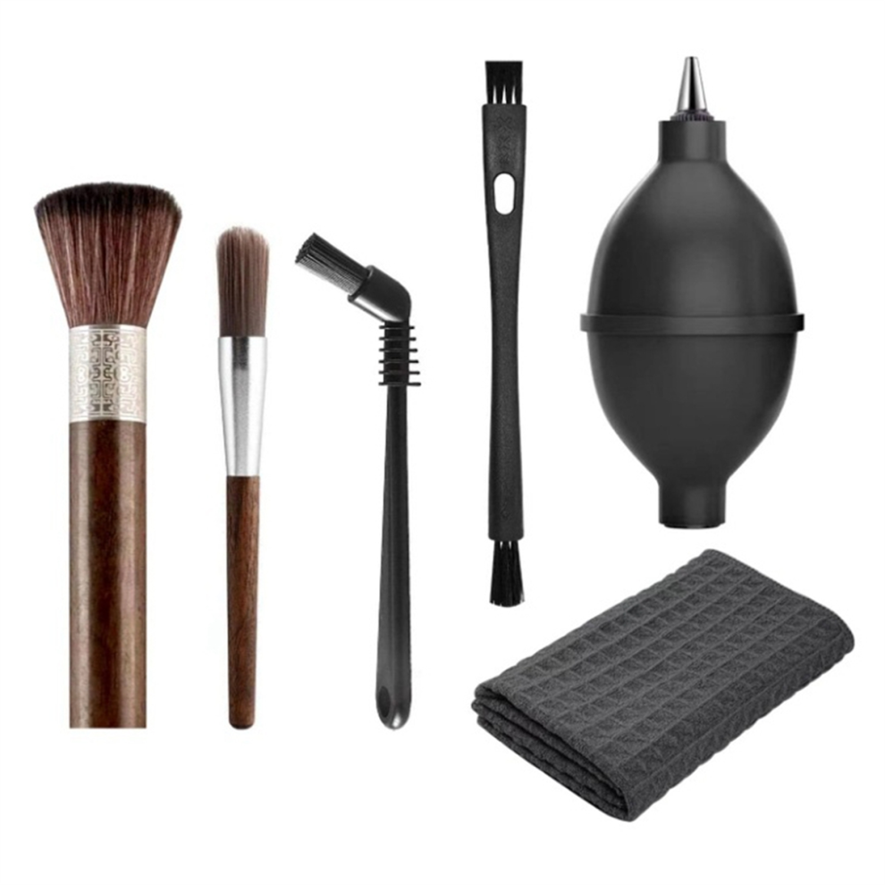 6 Pieces Coffee Brush Set Wooden Cleaning Brush