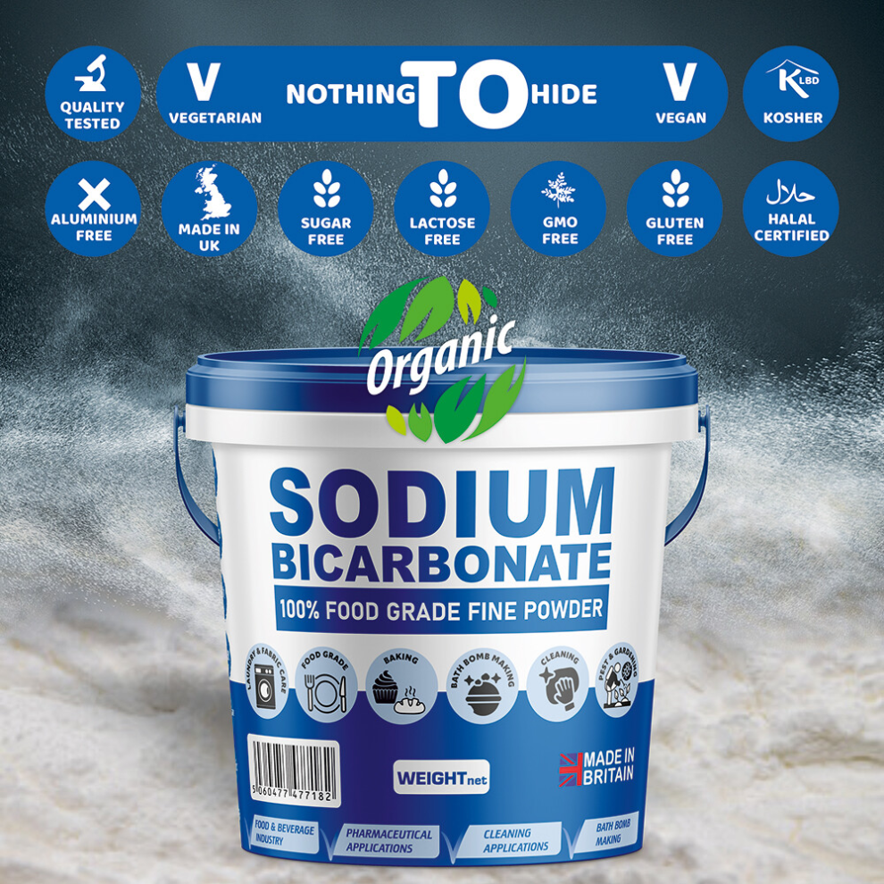 SODIUM BICARBONATE of Soda BAKING SODA BI CARB Fine Powder Food Grade Bucket