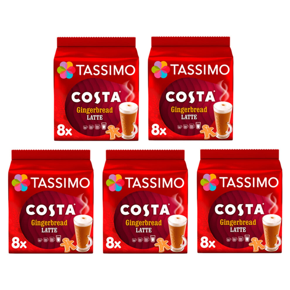 Tassimo Costa Gingerbread Latte Coffee Pods X6 Pack of 5 Total 30 Drinks