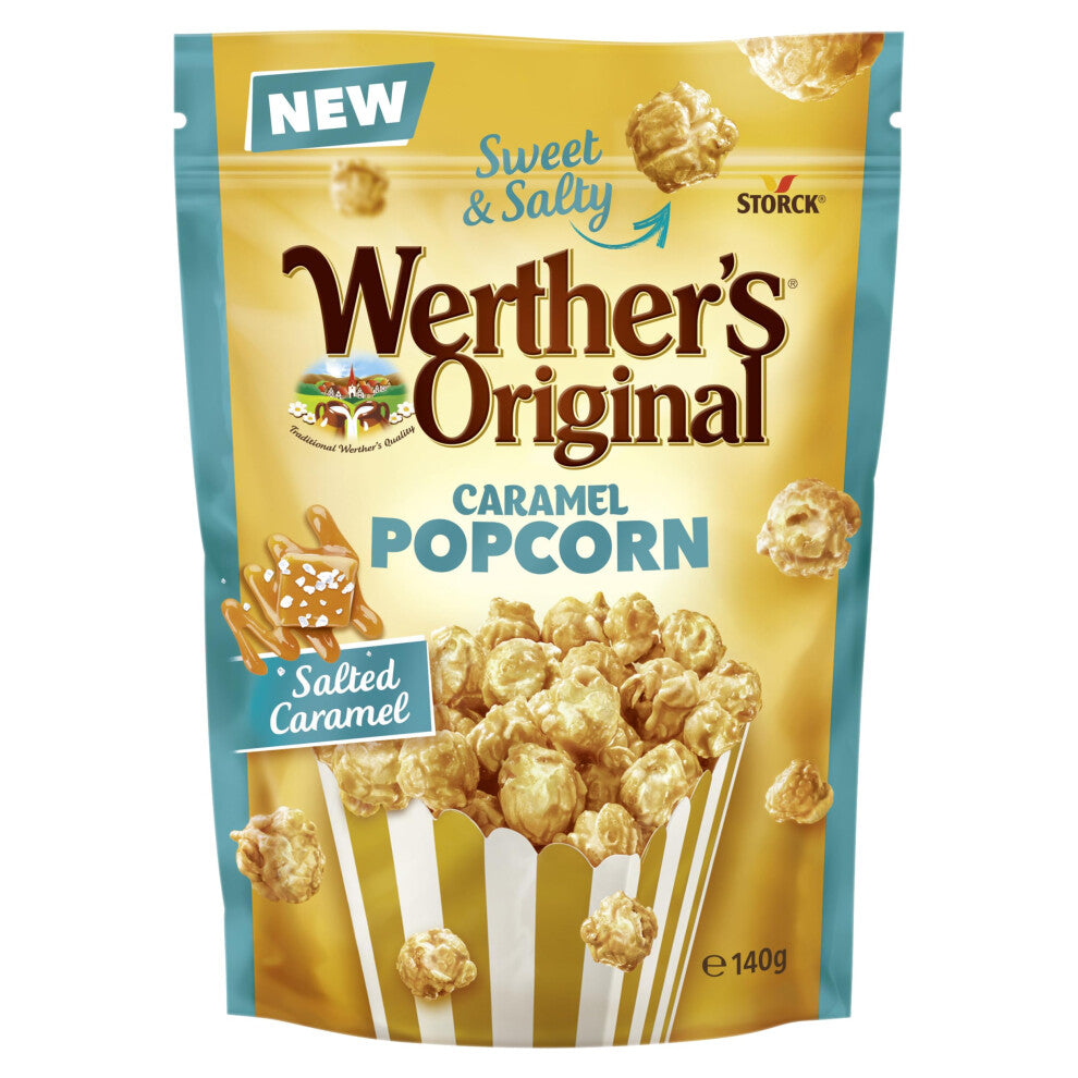 Werthers Original Salted Caramel Popcorn Gourmet Popcorn With a Rich Caramel Twist 140 g Pack of 1