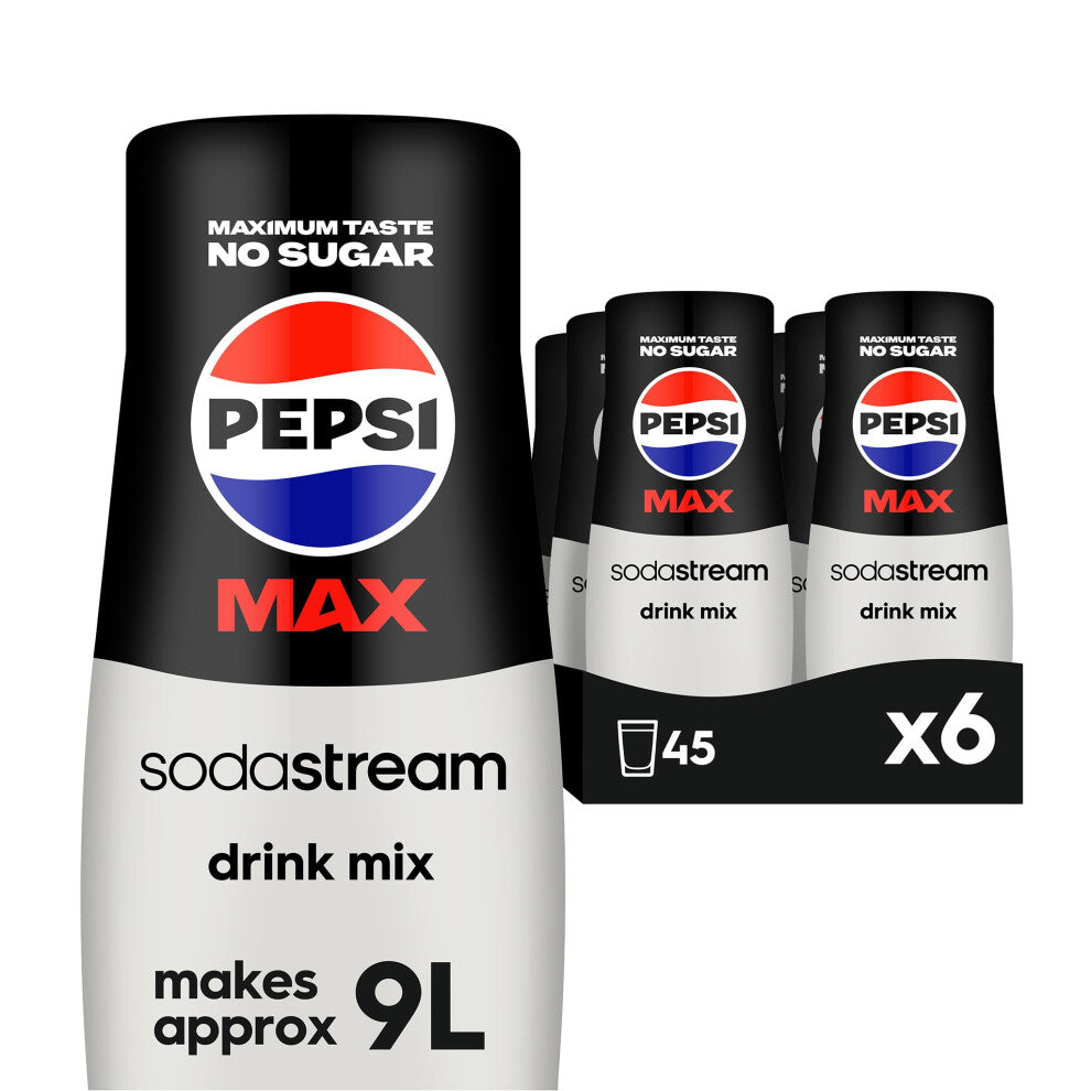 Flavours Pepsi Max Sparkling Drink Mix Soda  Fizzy Drink Maker Concentrate Diet Pepsi with Maximum Taste  No Sugar Official Pepsi Cola x SodaStream S