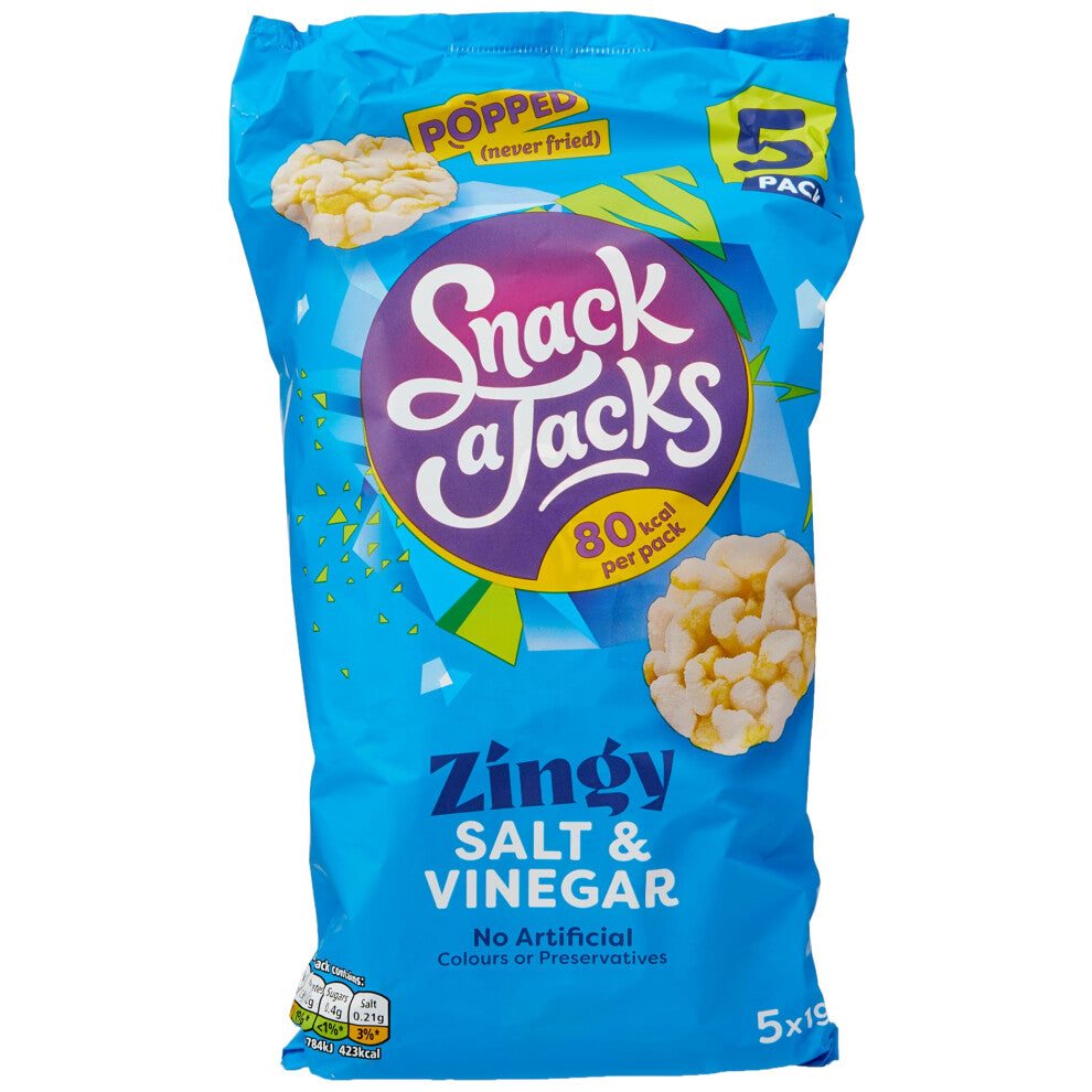 Snack A Jacks SaltVinegar 5 x 19g
