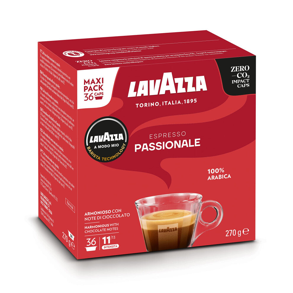 Lavazza A Modo Mio Passionale Coffee Pods Espresso 100 Arabica 36 capsules