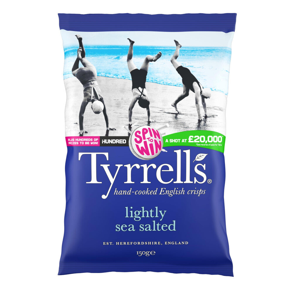Tyrrells Lightly Sea Salted Sharing Crisps 150g