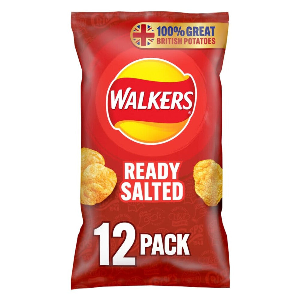Walkers Ready Salted Multipack Crisps 12 x 25g