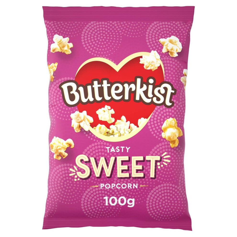 Butterkist  SWEET popcorn 100g  105 Calories Per Serving  Gluten Free No Artificial Colours or Flavours Suitable for Vegetarians