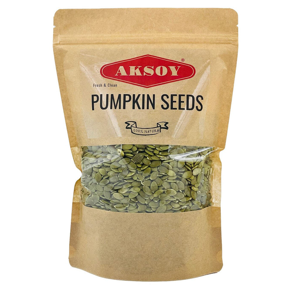 Aksoy Pumpkin Seeds 650Gr  Premium Quality GMOFree  Vegan – High in Protein  Fiber Perfect for Snacking Baking Salads Healthy Recipes  More Ideas