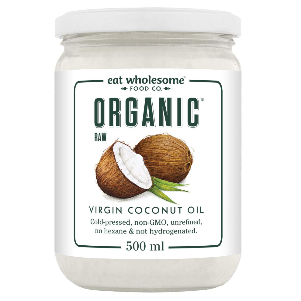 Eat Wholesome Organic Raw ColdPressed Virgin Coconut Oil 500 ml for Cooking Baking Skin Moisturiser  Hair Conditioner