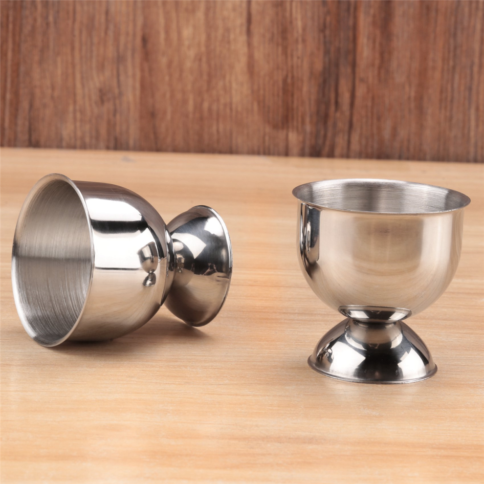 Egg Cracker Topper Set – Soft Hard Boiled Eggs Separator Tool Include Spoons and Cups-Shell Remover & Cutter-Steel Spoon Cup Holder Cooker Accessory