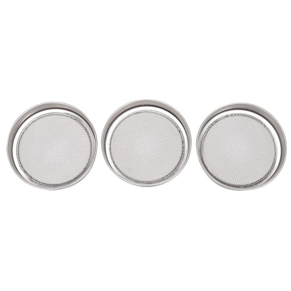 Set Of 3 Stainless Steel Sprouting Jar Lid Kit For Superb Ventilation Fit Wide Mouth Jars Canning Making Organic Sprout Seeds In Your House-Kitchen
